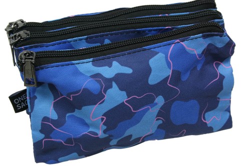 Estuche azul camuflaje