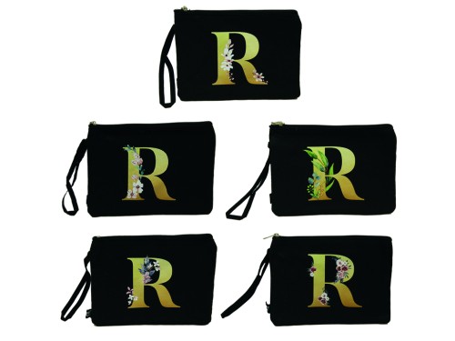 Bolso de mano letra r negro - regalos de boda