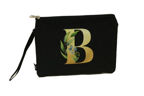 Bolso de mano letra b negro - regalos de boda