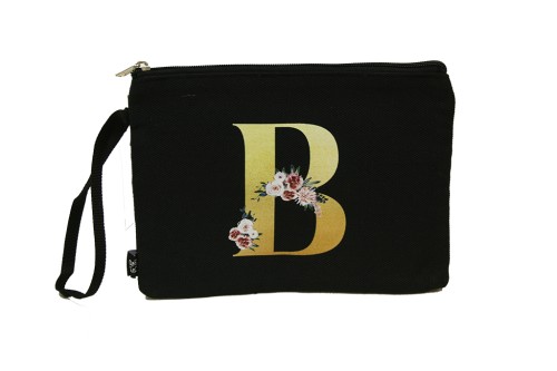 Bolso de mano letra b negro - regalos de boda