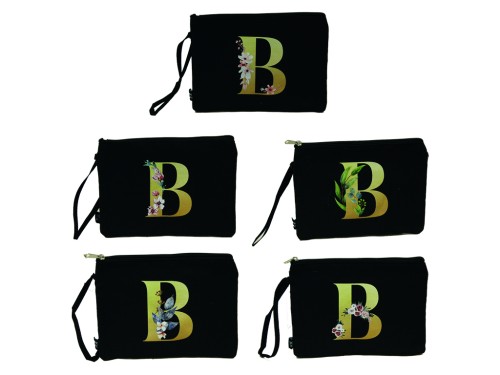 Bolso de mano letra b negro - regalos de boda