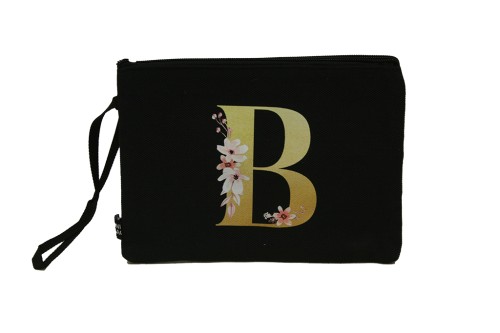 Bolso de mano letra b negro - regalos de boda