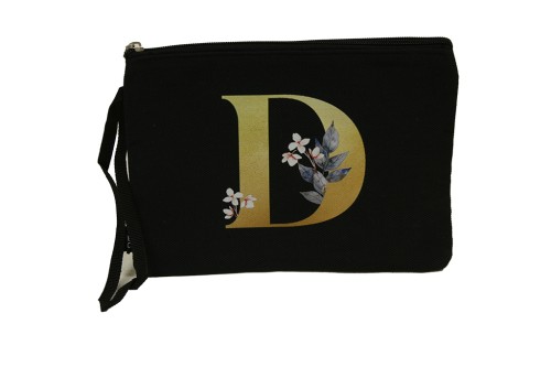 Bolso de mano letra d negro - regalos de boda