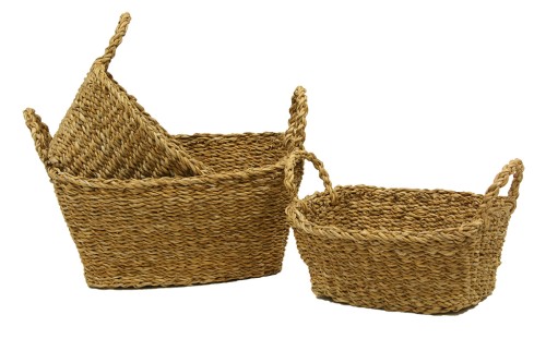 Panier en jute naturel s/3