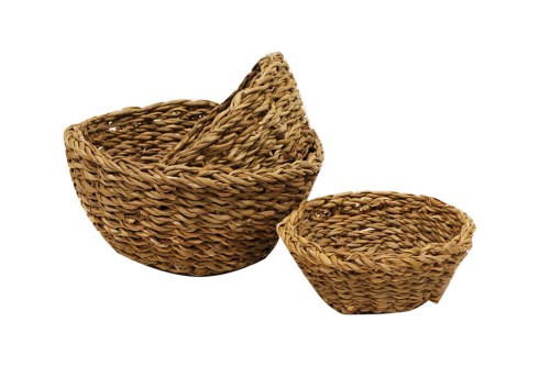 Paniers ronds en jute s/3