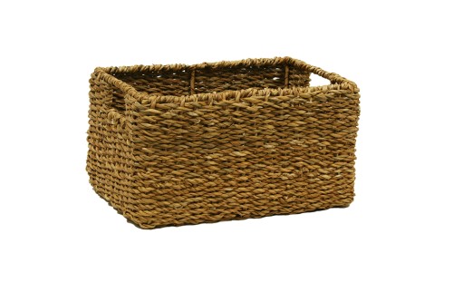 Cesta rectangular con asa