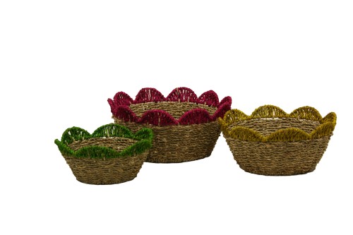 Cuenco flor seagrass s/3