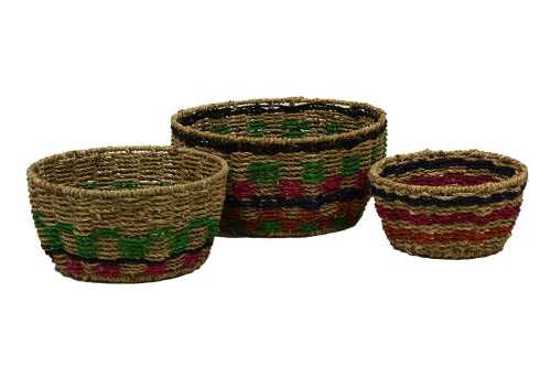 Cuenco multicolor de seagrass s/3