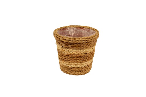 Macetero seagrass beige s/2