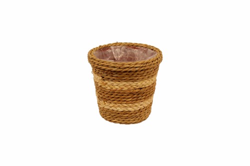 Macetero seagrass beige s/2