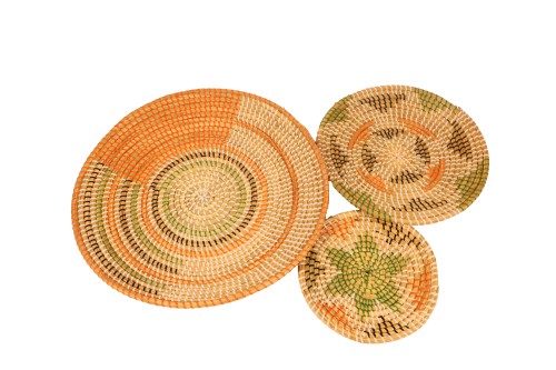 Plats décoratifs colorés S/3