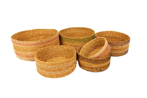 Paniers variés en seagrass S/6