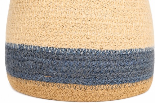 Paniers en jute blanc et beige (Lot de 2)
