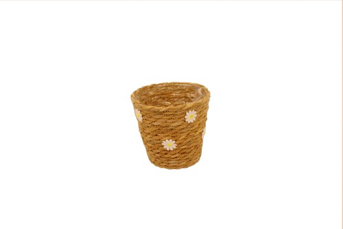 Macetero seagraas flores bl s/5