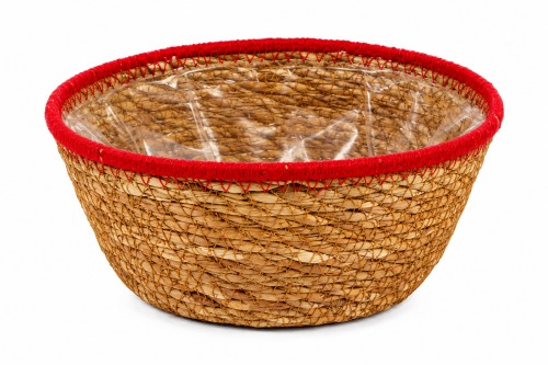 Macetero seagrass borde rojo