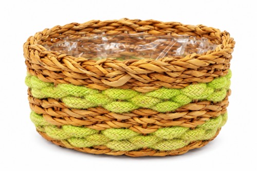 Macetero seagrass natural y verde