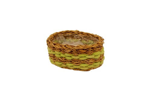 Macetero seagrass natural y verde