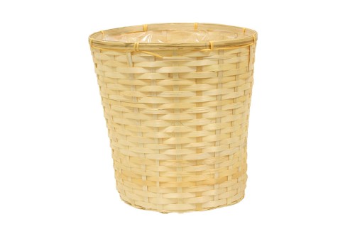 Papelera bamboo natural c/plastico dentro