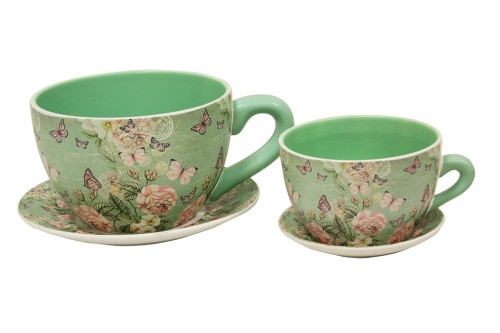 Macetero taza flowers