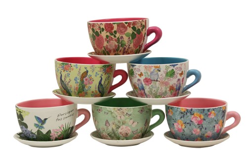 Macetero tazas birds & flowers