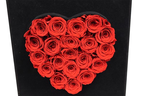 corazón de rosas