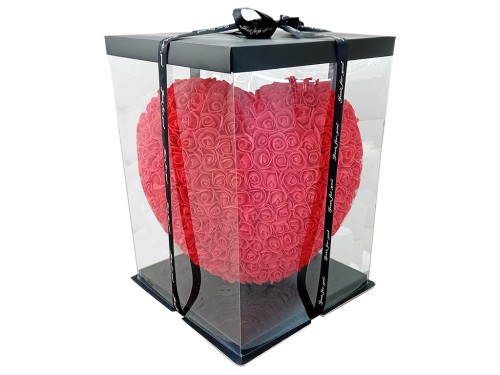 Corazon rojo deco flores