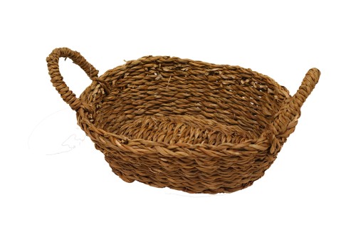 Panier ovale en jonc de mer