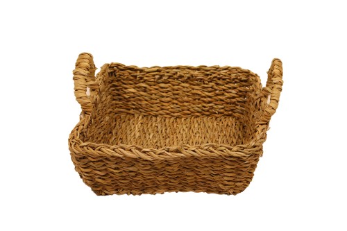 Panier carré en jonc de mer