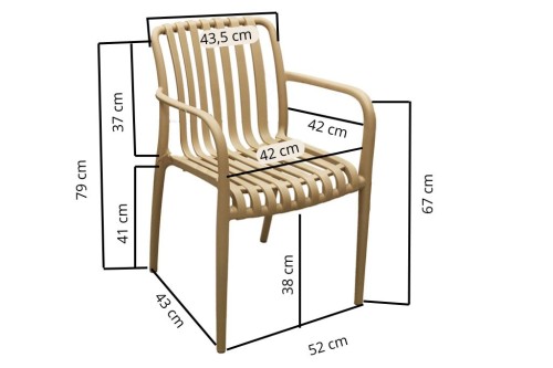 Beiger Outdoor-Stuhl