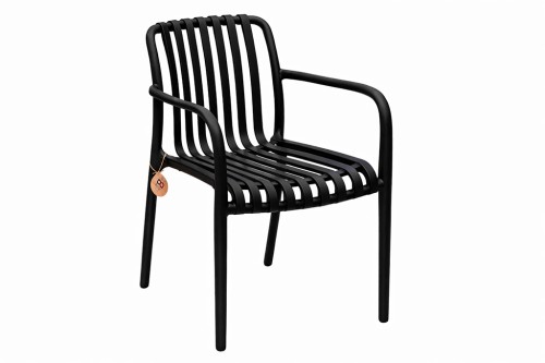 Schwarzer Outdoor-Stuhl