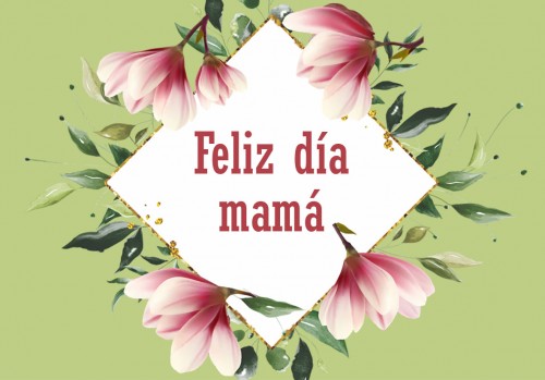 Tarjeta mama flores