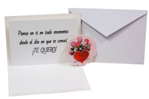 Tarjeta amor - pienso mucho en ti margaritas