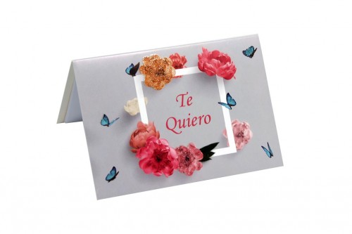 Tarjeta amor - te quiero floral