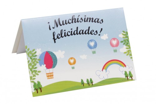 Tarjeta felicidades - arcoiris