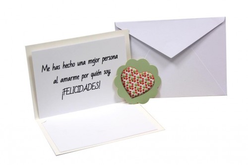 Tarjeta nuestro aniversario - turquesa floral