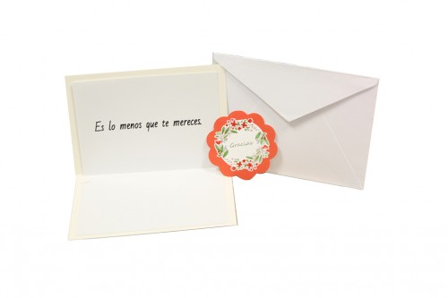 Tarjeta gracias - cerco vintage