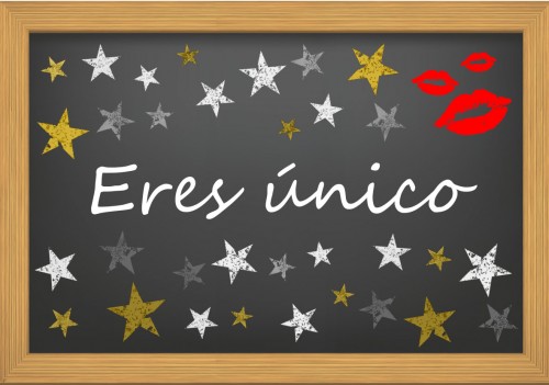 Tarjeta para él - marco con estrellas