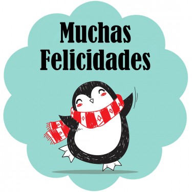 Stickers felicidades - pinguino