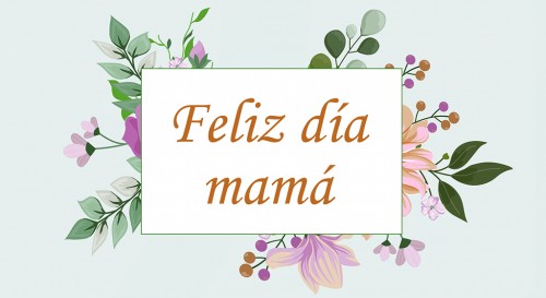 Tarjeta mama marco floral