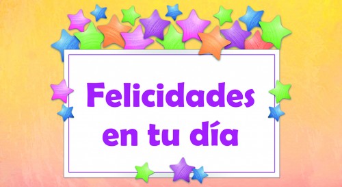 Tarjeta felicidades en tu dia