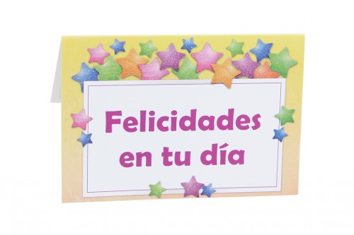 Tarjeta felicidades en tu dia