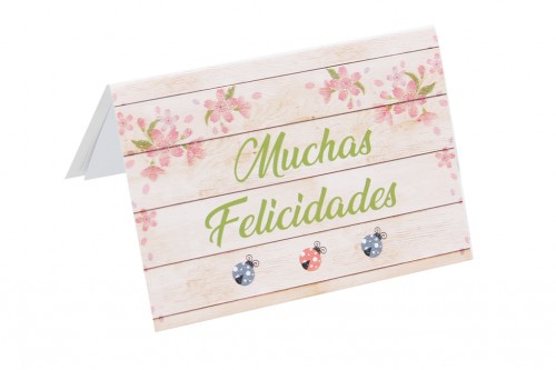 Tarjeta muchas felicidades