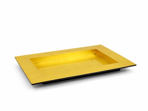 Bandeja lacada dorada