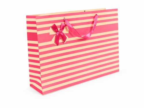 Bolsa grande con lazo rosa