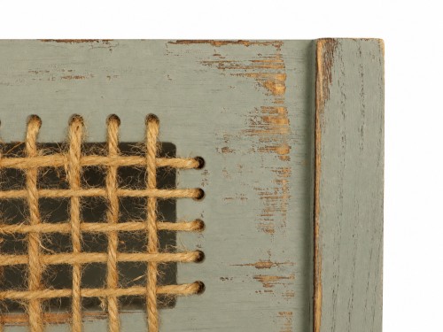 Caja de madera con red de cuerda s/3