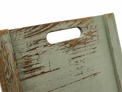 Caja de madera con red de cuerda s/3