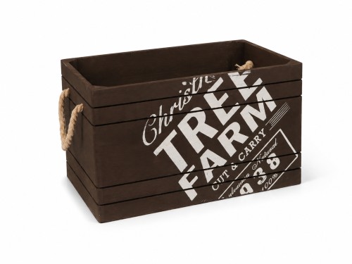 Caja de madera negra 
