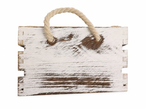 Caja de madera con tapa y asas de cuerda