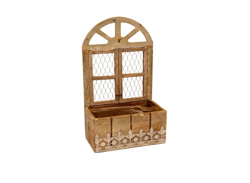 Macetero ventana de madera