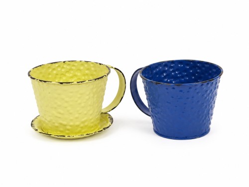 Tazas metalicas dos colores s/2